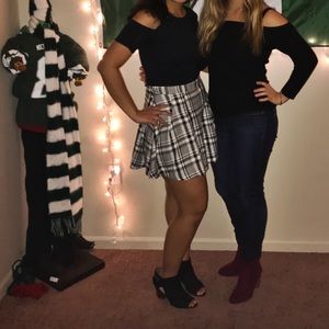 H&M PLAID SKATER SKIRT